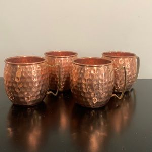 Set of four Moscow Mule Copper Mugs